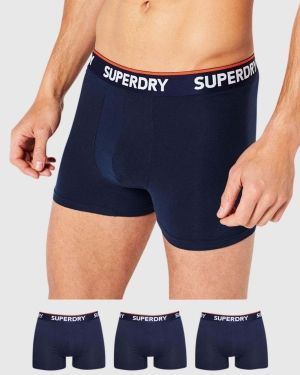 Superdry Boxerské Offset Double Pack Černé | 879062-IGE