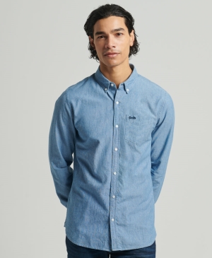 Superdry Vintage Logo Embroidery LS Černé | 352794-FWJ